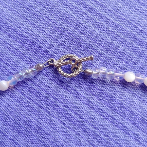 Pretty Pink Frosted Glass Necklace!!! - Picture 3 of 6